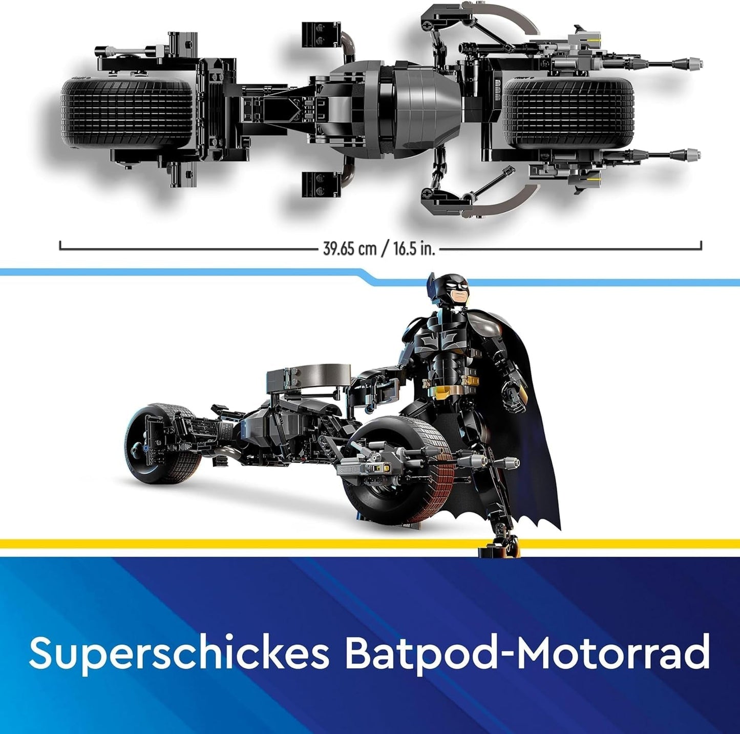 LEGO DC Batman: Mattoncini da costruzione Batman con Batpod, giocattolo del film di supereroi, set di giochi di avventure per bambini, regalo per ragazzi e ragazze 76273 Set da costruzione Acquista il negozio LEGO