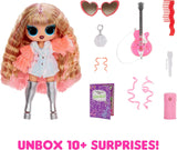 LOL Sorpresa! Tweens Neon Pop Stars - Thea Stars - 1 bambola alla moda con sorprese retroilluminate e oltre 10 vestiti e accessori Pop Star, inclusa la sua chitarra rosa shocking, regalo per bambini dai 4 anni in su