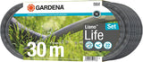 Gardena Liano Life Tubo tessile da 1/2 pollice, set 30 m: Tubo da giardino tessile estremamente flessibile con tubo interno in PVC, senza pieghe, leggero, resistente alle intemperie (18457-20)