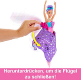 Barbie Dance And Flutter 2-in-1, bambola trasformabile da ballerina a farfalla, con ali apribili, capelli viola, gioielli per capelli e tutù staccabile, HXJ10 Naty Shop Dolls