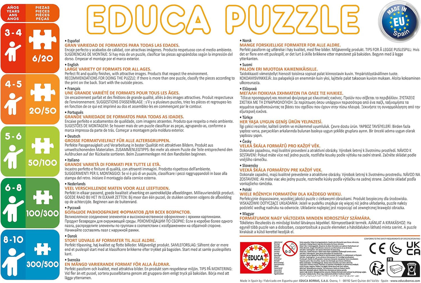 Educa - Puzzle 200 pezzi | Parata Disney, puzzle 200 pezzi per bambini dai 6 anni, Disney World (13289) Puzzle Naty Shop