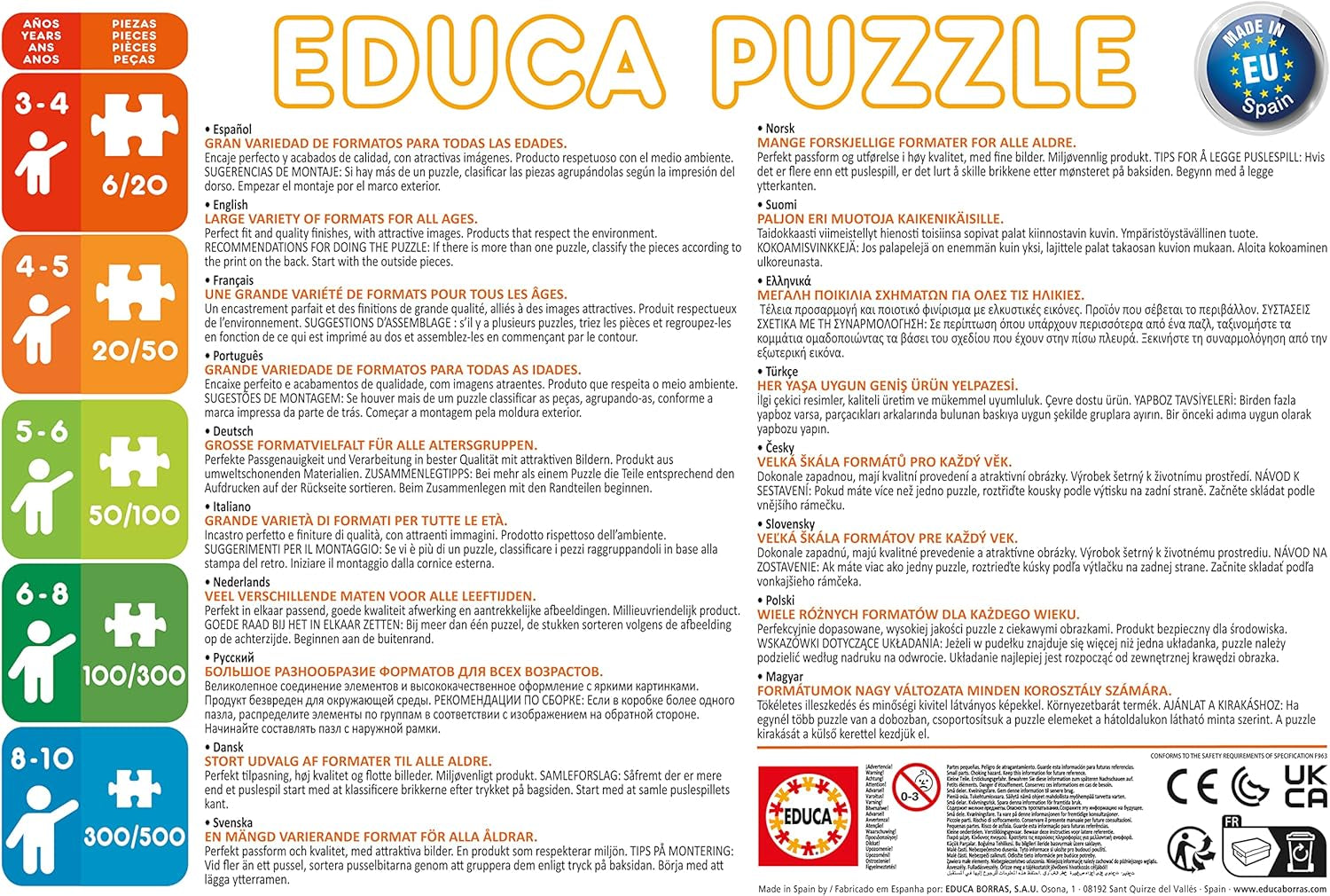 Educa - Puzzle 200 pezzi | Parata Disney, puzzle 200 pezzi per bambini dai 6 anni, Disney World (13289) Puzzle Naty Shop