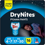 Pannolini notte HUGGIES Drynites, per bambini 4-7 anni (17-30 kg), 30 pezzi Naty Shop