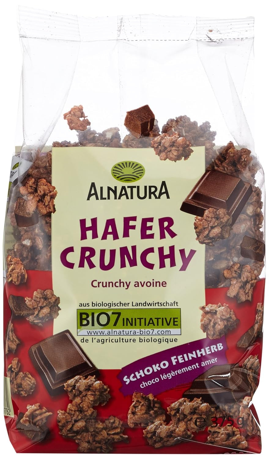 Gallette croccanti d'avena con cioccolato biologico, 375g