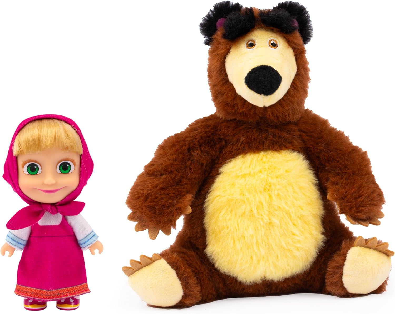 Masha e Michka bambola Masha da 12 cm e peluche Bärka da 20 cm per bambini da 3 anni in su MHA21