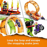 LEGO City Stuntz Spettacolo acrobatico, set a doppio looping, 60339, incl. rampa, monster truck, motocicletta 2X e 7 minifigure, giocattolo per bambini dai 7 anni in su Set da costruzione Besuche den LEGO-Store