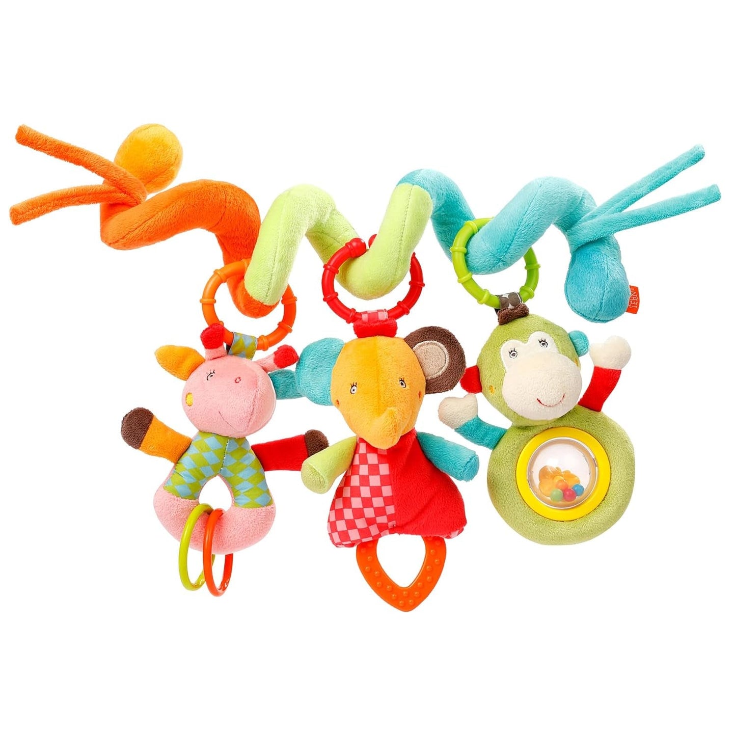 Fehn Activity Spiral Sleeping Forest - giocattolo per passeggino tocca e tieni - giocattolo per lettino, box, carrozzina e seggiolino auto - gioco di attività motoria per neonati e bambini da 0+ mesi Baby Toys Naty Shop Safari