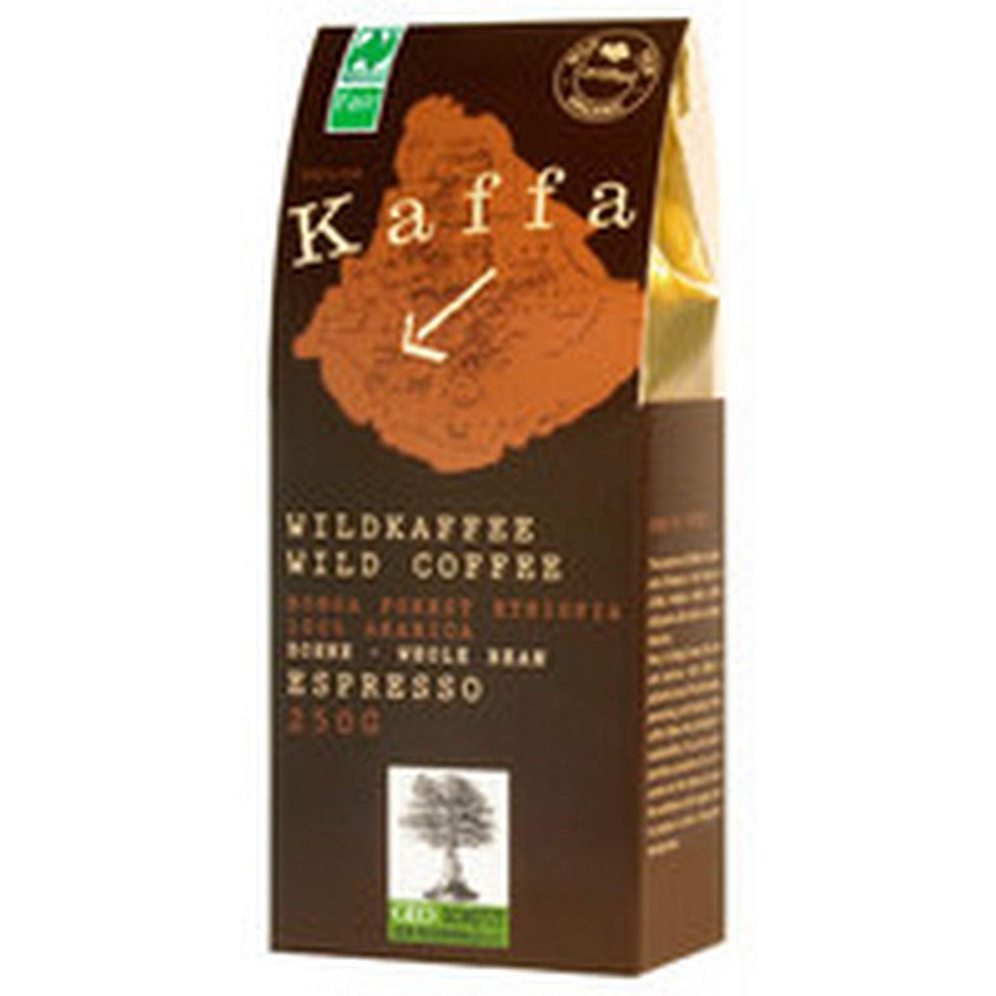 Espresso "Kaffa", caffè in grani selvatici interi (250 g) - Biologico
