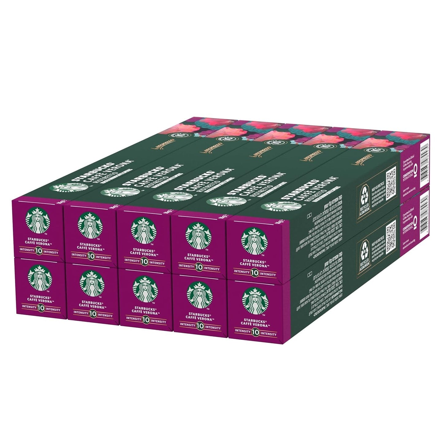 STARBUCKS Caffé Verona di Nespresso, Dark Roast, Kaffeekapseln 10 x 10 (100 Kapseln)