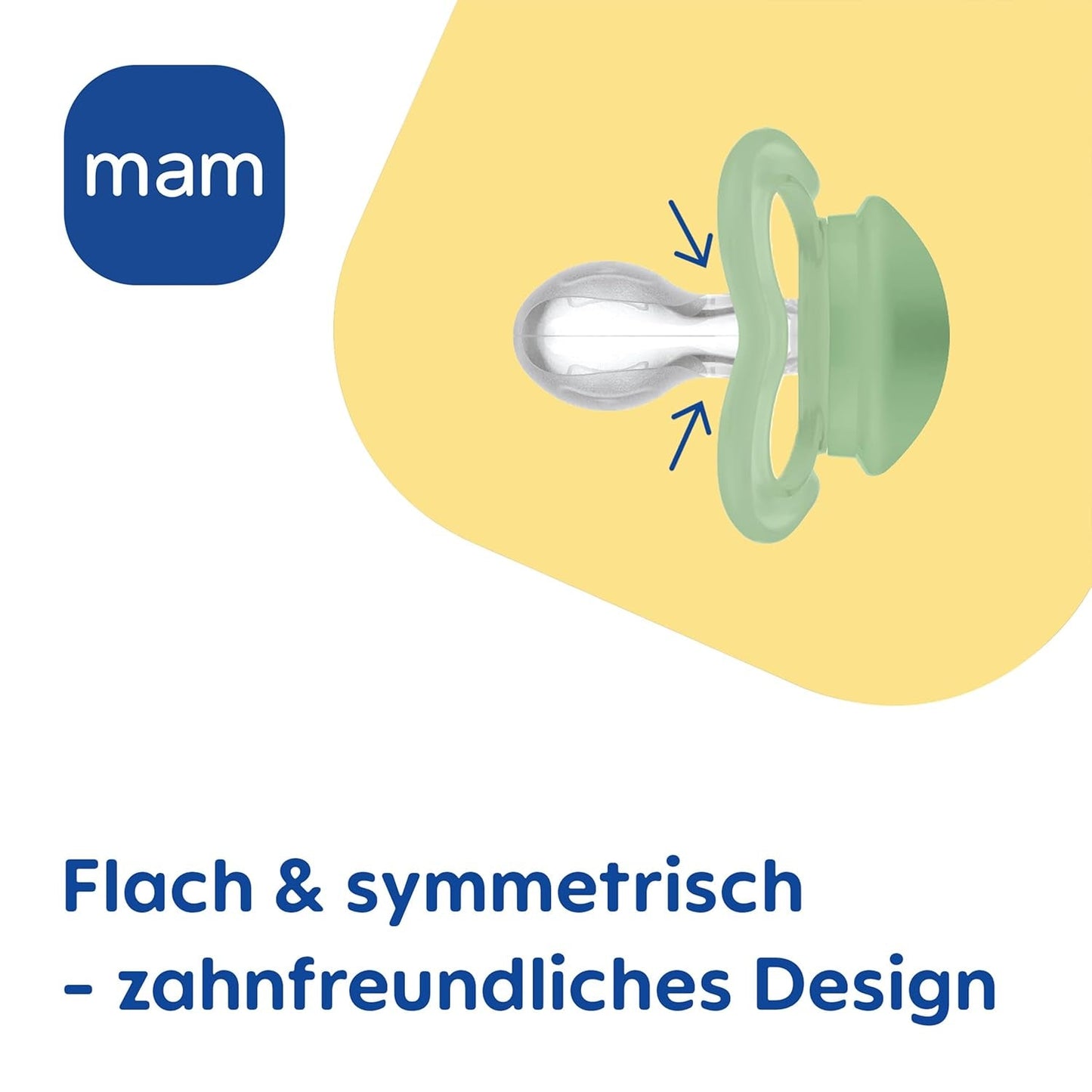 Succhietti in silicone MAM Air, confezione da 2, design extra leggero e arioso, succhietto per bambini adatto ai denti, in silicone speciale MAM SkinSoft con scatola per ciuccio, 6-16 mesi, orsetto/rinoceronte