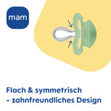 Succhietti in silicone MAM Air, confezione da 2, design extra leggero e arioso, succhietto per bambini adatto ai denti, in silicone speciale MAM SkinSoft con scatola per ciuccio, 6-16 mesi, orsetto/rinoceronte