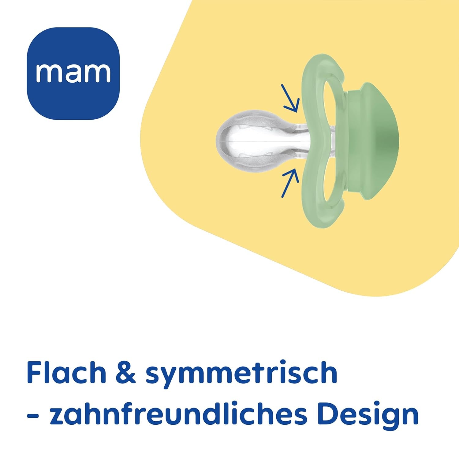 Succhietti in silicone MAM Air, confezione da 2, design extra leggero e arioso, succhietto per bambini adatto ai denti, in silicone speciale MAM SkinSoft con scatola per ciuccio, 6-16 mesi, orsetto/rinoceronte