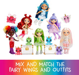 Rainbow High Littles Fata e animaletto Rainbow Fantasy - Smeraldo, Verde - Piccola bambola drago fantasy articolata da 14 cm con ali di fata intercambiabili, dolce regalo per bambini dai 4 anni in su