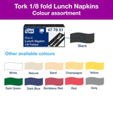 Tork 477851 Tovaglioli pranzo neri piega 1/8 / Tovaglioli di carta prepiegati a 2 veli per snack o piccoli pasti / Qualità avanzata / Tovaglioli 10 X 200 (2000) / 32,6 X 33 cm (L X P)