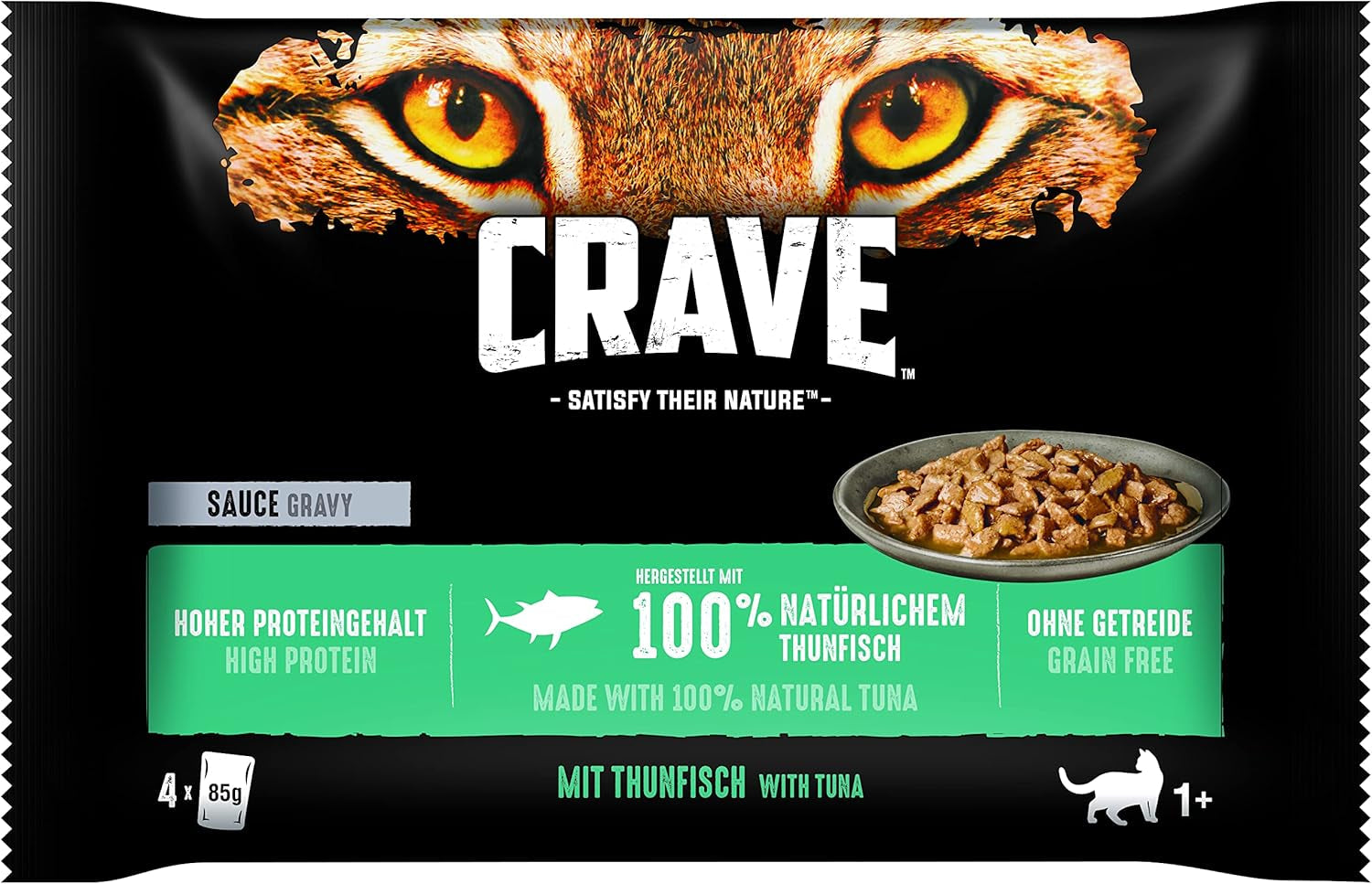 CRAVE Katze Portionsbeutel Salsa Multipack con Tonno 13 x 4x85g
