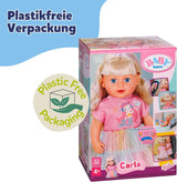 BABY nata Carla - bambola da 43 cm - capelli biondi con ciocche di alta qualità - non sono necessarie batterie - adatta per bambini dai 4 anni in su - include 7 accessori, rosa