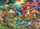 Buffalo Games - Aimee Stewart - Merry Mushroom Village Picnic - Puzzle da 1000 pezzi per adulti, puzzle impegnativo, perfetto per serate di gioco - Dimensioni già pronte 26,75 x 19,75 cm Puzzle Naty Shop Titolo predefinito