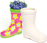 Vasi in ceramica per bambini Baker Ross 'Wellies' (confezione da 2)