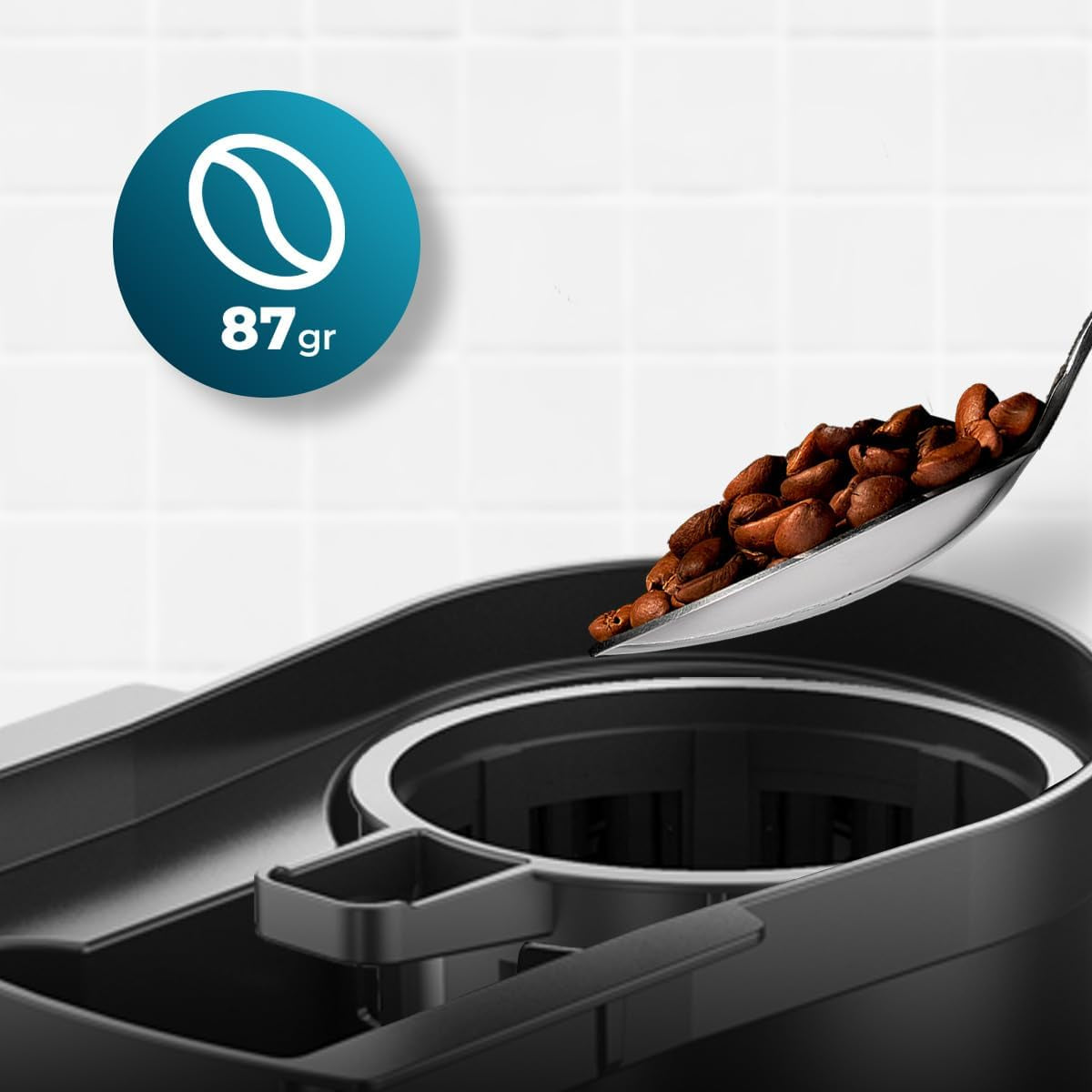 Cecotec Coffee 66 Grind & Drop Caffettiera a goccia essenziale. 1086 W, macinacaffè a lame, fino a 12 tazze, tecnologia Extreme Aroma, digitale, acciaio inossidabile, spegnimento automatico.