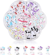 Adesivi per unghie gatto 3D, glitter per unghie, paillettes, adesivi per unghie in resina, gemme per unghie, diamanti per nail art, incluso bastoncino di cera per unghie con strass (Gatto colorato)