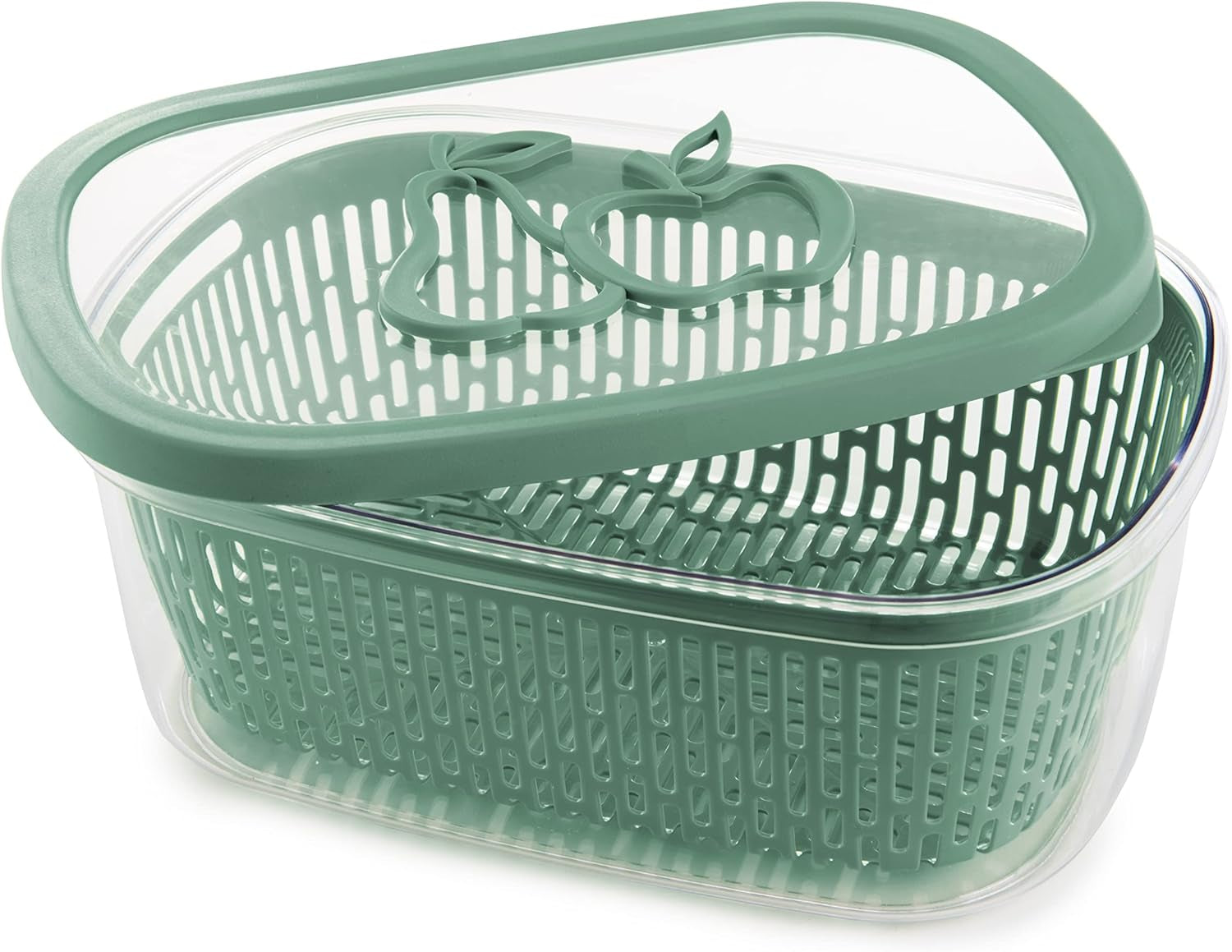 Sega per conservare sapore frutta, plastica, verde, 4 LT - rettangolare Scatole conservazione alimenti Naty Shop Green 4 Lt - Rettangolare