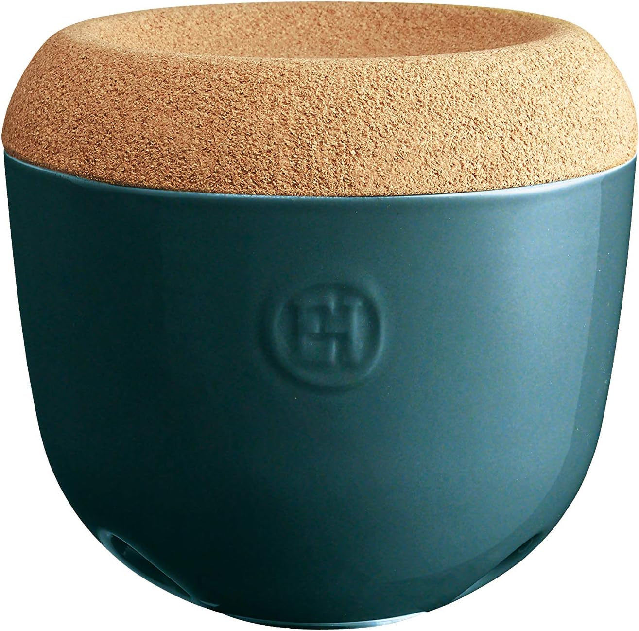 EH348763 Pentola per aglio, ceramica, 14,6 x 14,6 x 13,4 cm, ceramica, Grand Cru, 14,6 x 14,6 x 13,4 cm Scatole per alimenti Naty Shop Fiamma blu