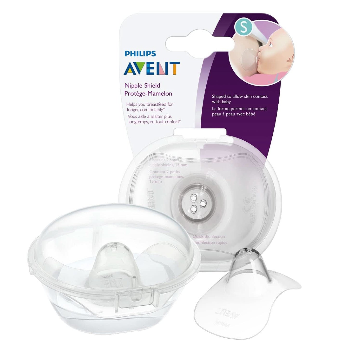 Protezione capezzolo Philips Avent (modello SCF153/03) Accessori Alimentazione e Allattamento Bebe Naty Shop Klein (15 Mm)