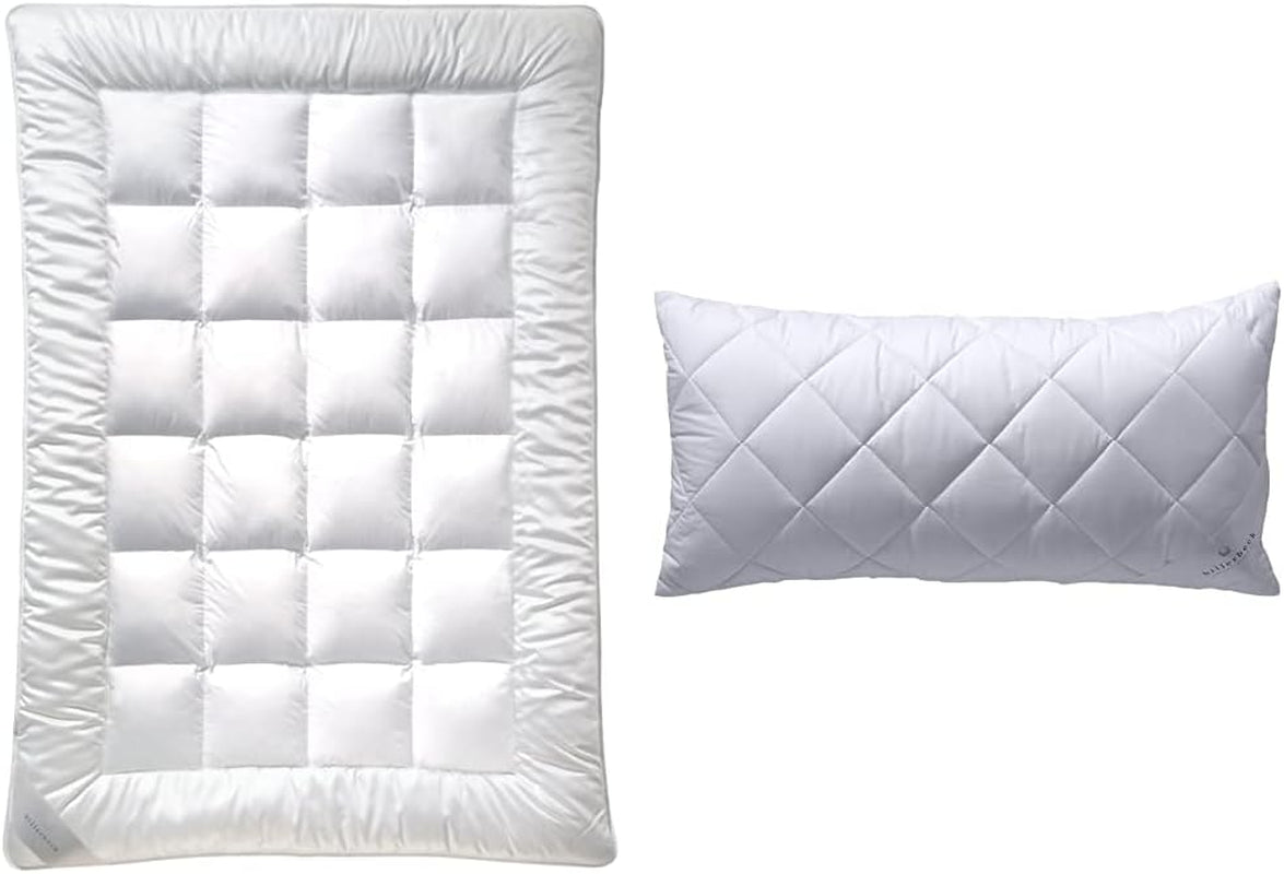 Billerbeck E21 Piumino King in Fibra - Raffinata Piumino in Fibra di Aloe Vera - 135 X 200 Cm Calore Medio Piumone per Tutte le Stagioni, Bianco Naty Shop Piumini e Trapunte Confezione di Cuscini in Fibra 135 X 200 Cm Medio