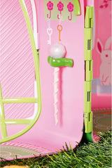 BABY Born Storybook Cottage, Casa delle Bambole Pieghevole per Bambole da 18 cm con Tavolo, Camino, Chaise Lounge e Telescopio, Rosa Verde, 833803 Zapf Creation Dollhouses Naty Shop