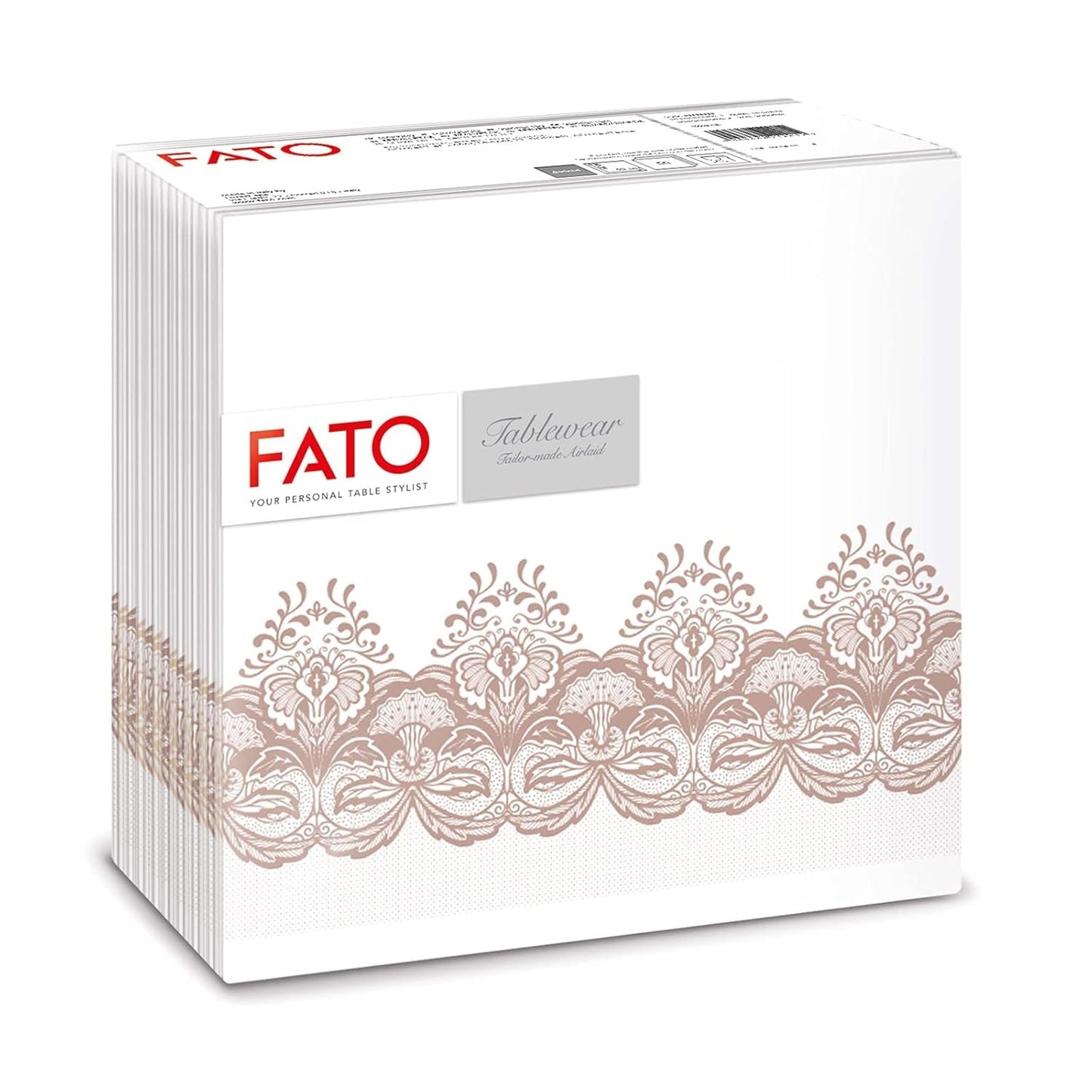Fato - Tovaglioli carta dry, airlaid, effetto tessuto, confezione da 50 tovaglioli, 40X40 piegati in 4 formati, Decoro Tropicana