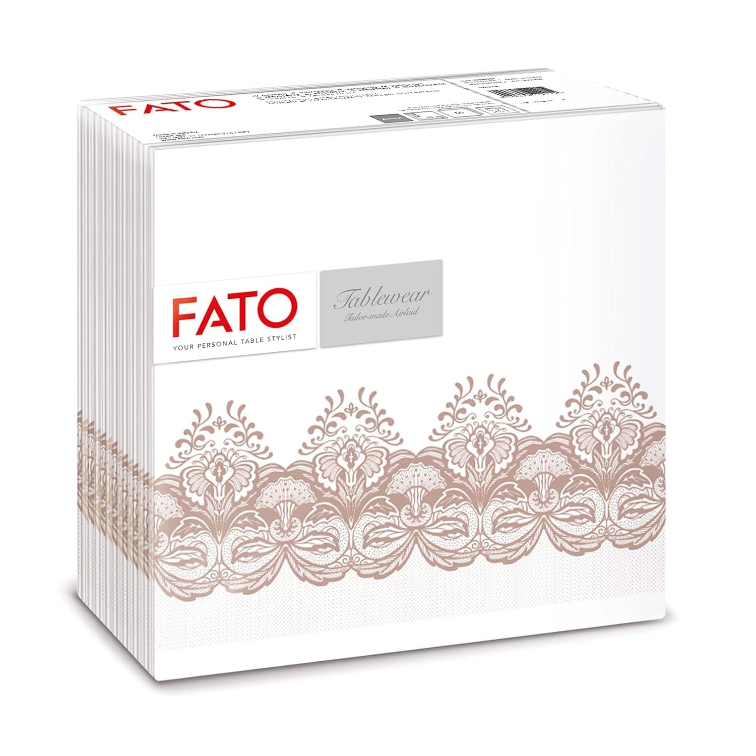 Fato - Tovaglioli carta dry, airlaid, effetto tessuto, confezione da 50 tovaglioli, 40X40 piegati in 4 formati, Decoro Tropicana