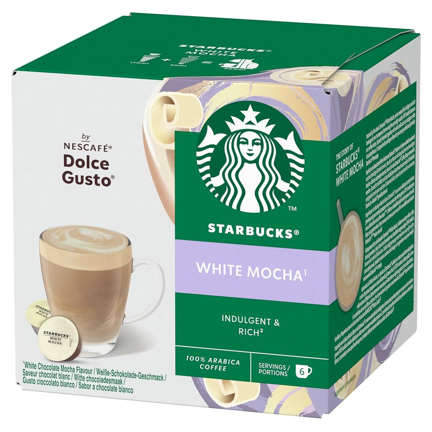 STARBUCKS White Mocha di Nescafé Dolce Gusto Kaffeekapseln 6 x 12 (72 Kapseln)