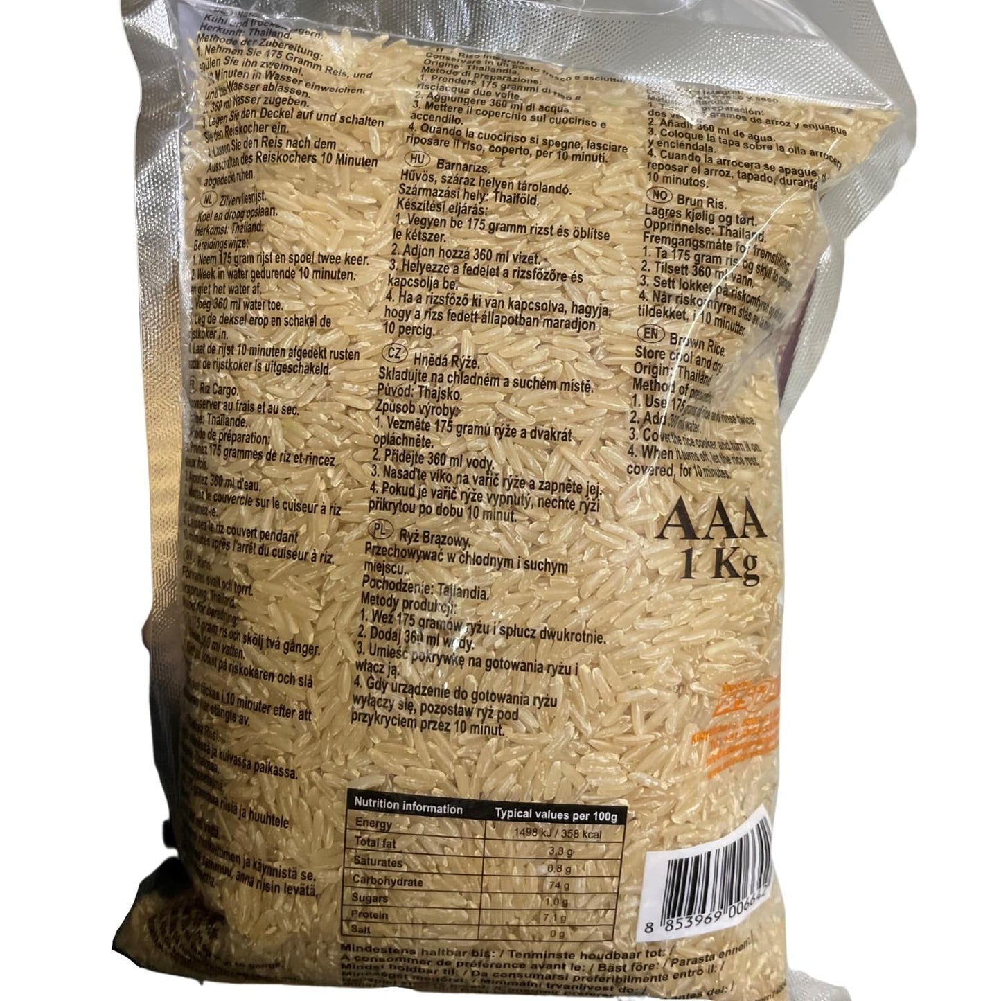 ROYAL THAI RICE - Riso integrale profumato a chicco lungo - 1 x 1 kg