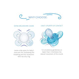 Ciuccio Chicco PhysioForma Comfort 6-16 Mesi, 1 Pezzo, Ciuccio con Tettarella in Silicone, Supporta la Respirazione Fisiologica e Favorisce il Corretto Sviluppo Orale, Blu