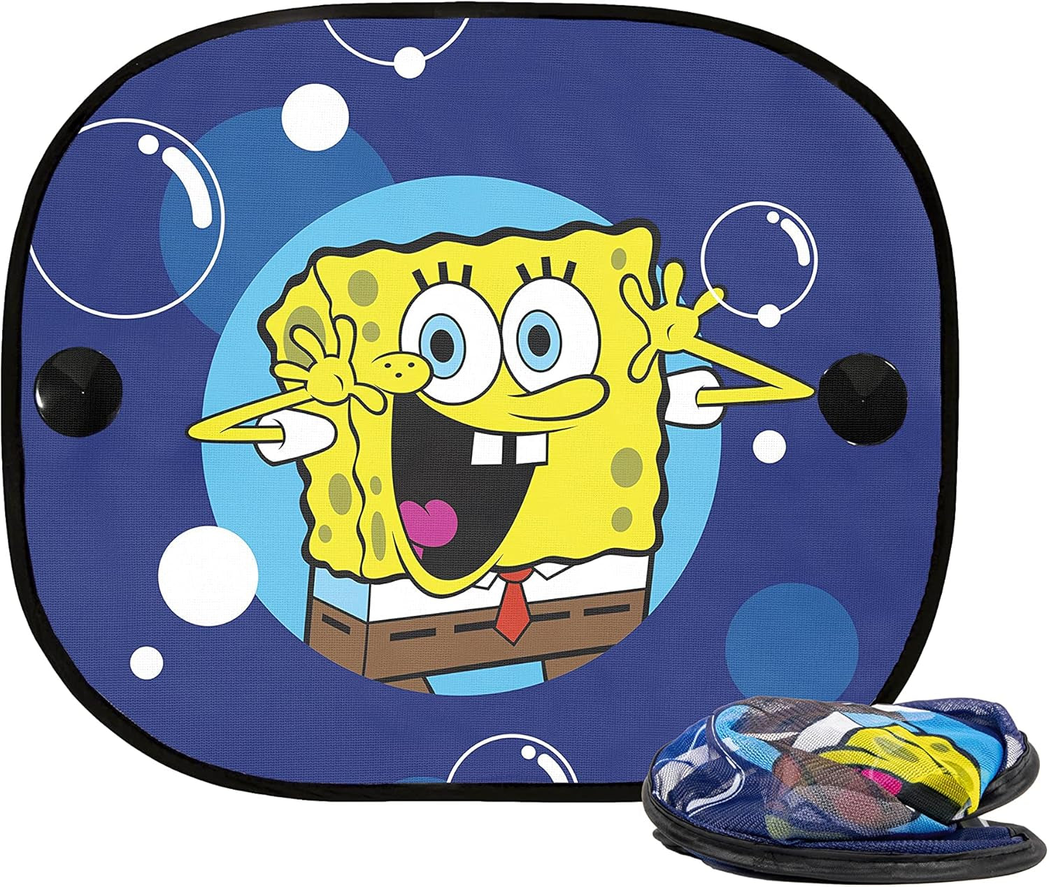 Bob Esponja Cuscino per il collo Spongebob per bambini. Viaggio super confortevole, cuscini da viaggio blu Naty Shop Ombrelloni laterali