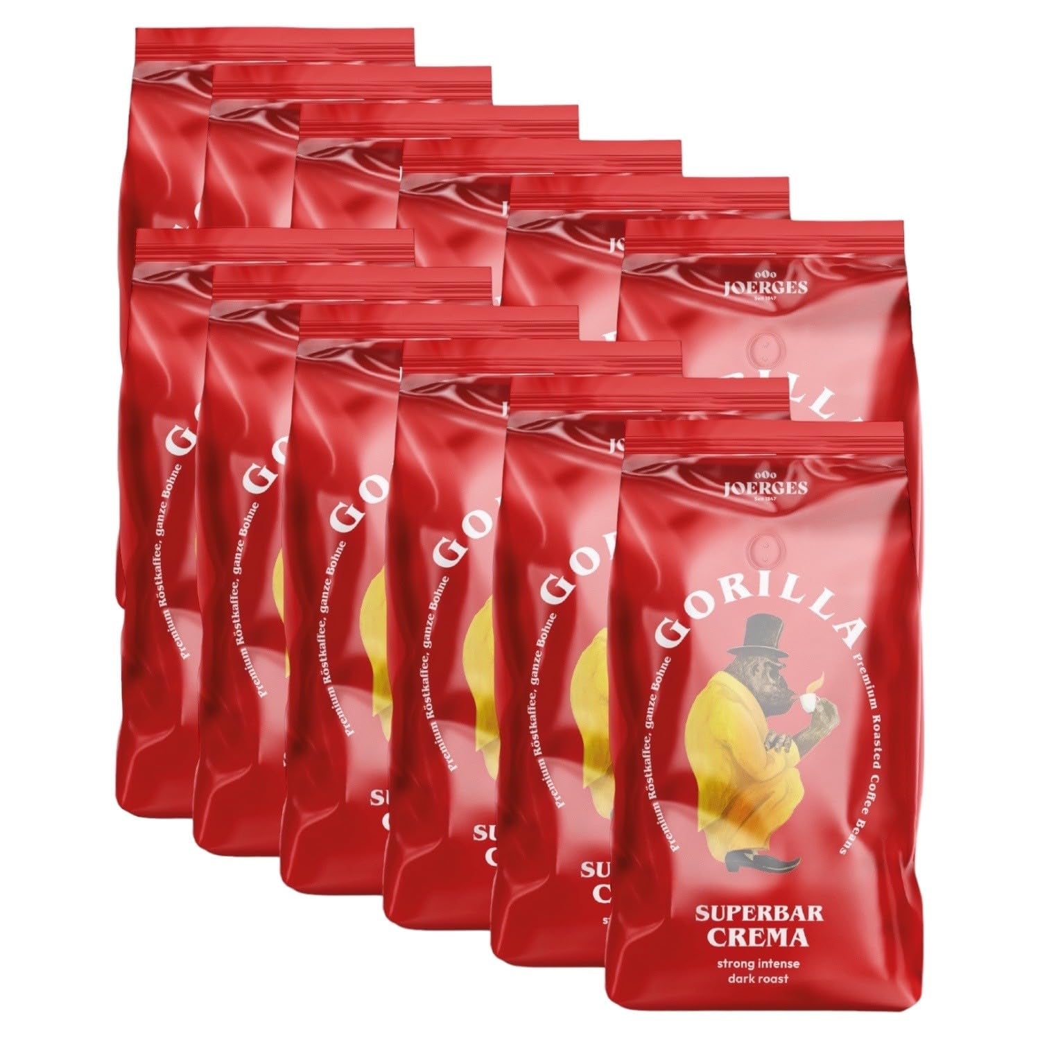 Gorilla Espresso Super Bar Cream 12 x 1kg, chicchi di caffè