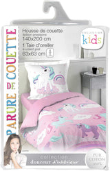 Lenzuola unicorno con federa, Lenzuola in cotone - bambini Naty Shop