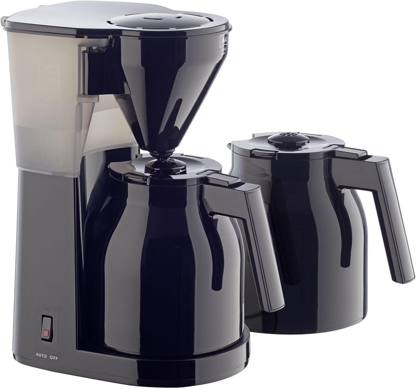 Melitta Easy – Macchina per caffè espresso con filtro e caraffa in vetro, fino a 10 tazze di caffè, nera