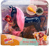 Simba 109483043 - Mia and Me Starry Unicorn 25 cm, cavallo giocattolo con stelle luminose al buio sul corpo e spazzola per capelli, dai 3 anni in su