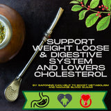 Set da tè Mate Energy Caffeina | Tè energetico Yerba Mate Taragui 500 g | Tè alla caffeina | Alternativa alle bevande contenenti caffeina ed energetiche | Tè Yerba Mate a foglie intere 1 kg