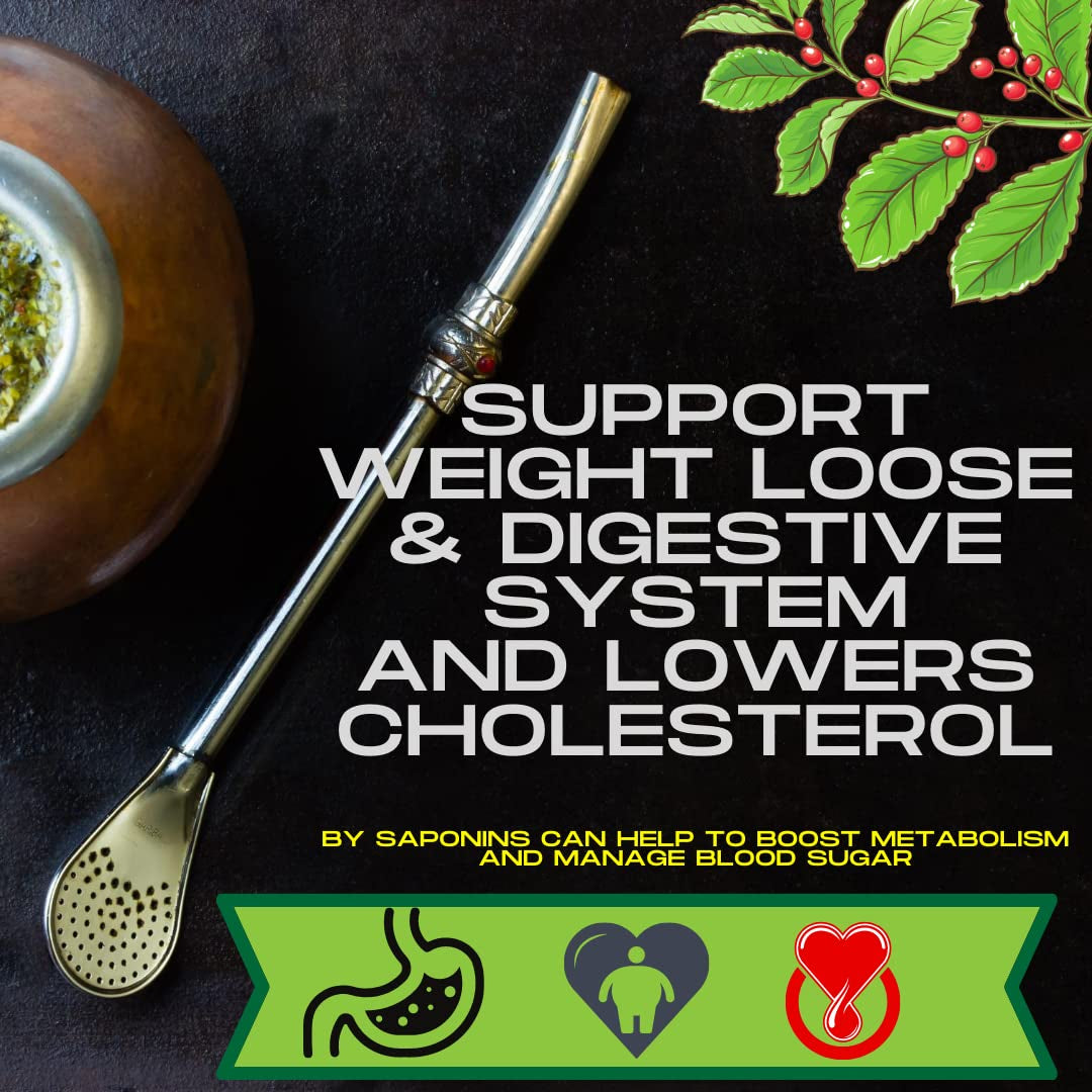 Yerba Brazil Despalada 1 kg ● Tè mate essiccato all'aria dalle foglie di mate ● Mate paraguaiano naturale 50 g ● Aroma naturale del tè mate ● Tè yerba mate senza additivi ● Tè mate sfuso