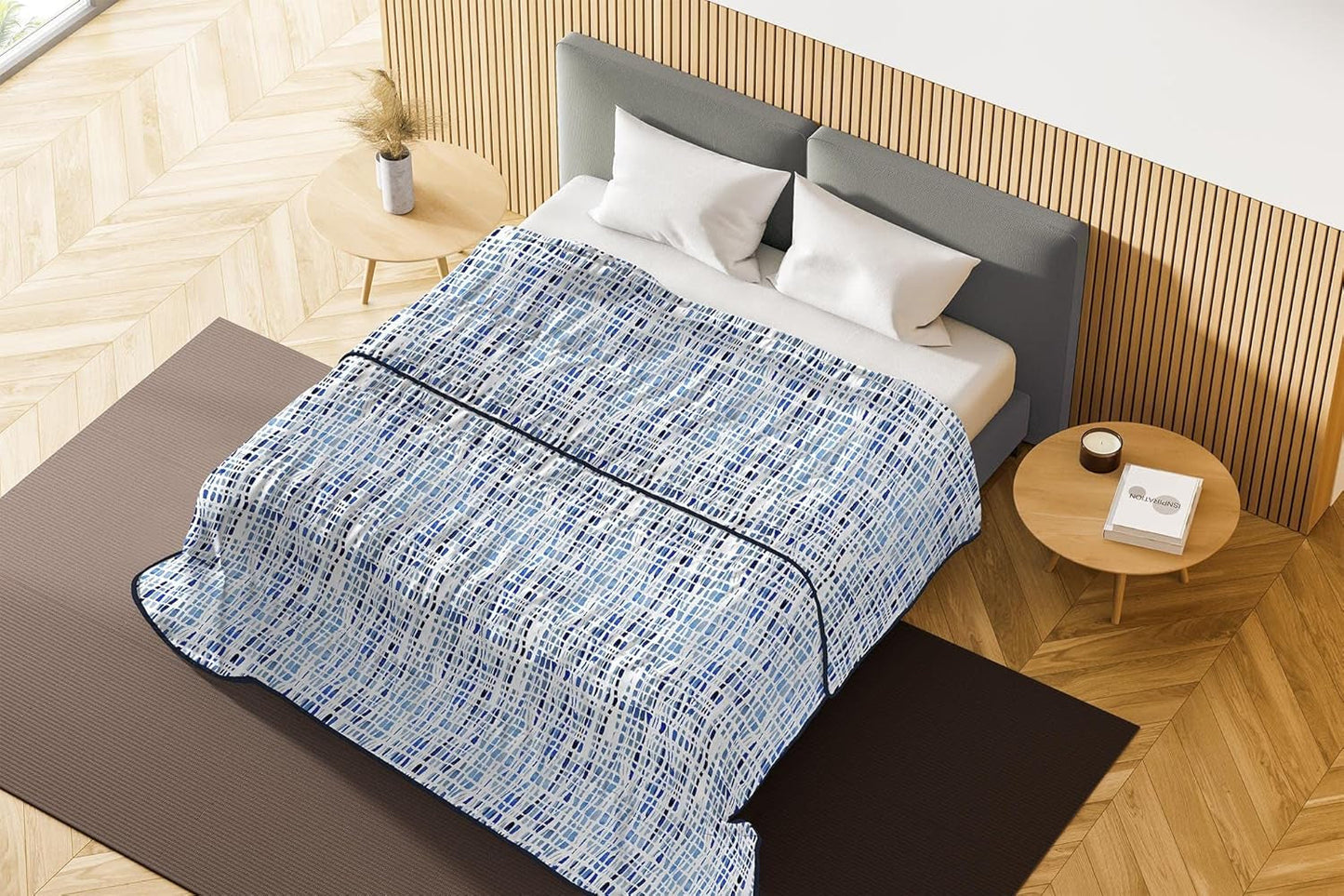 Biancheria da letto italiana Basic Trapunta estiva Trapunte e trapunte per letto matrimoniale in microfibra di vetro Naty Shop