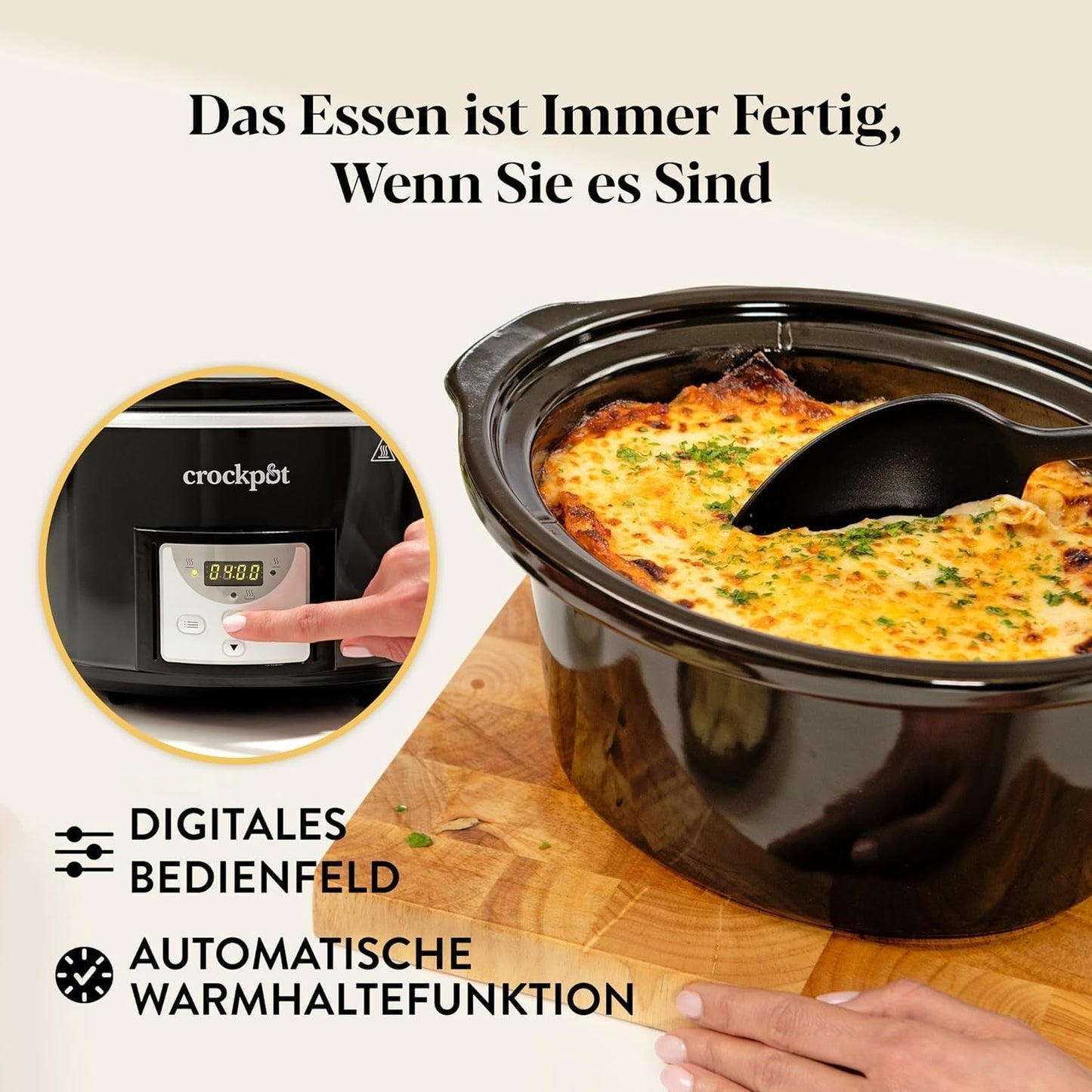 Pentola a cottura lenta digitale Crockpot, 3,5 L (da 3 a 4 persone), CSC113X Pentola a cottura lenta Naty Shop