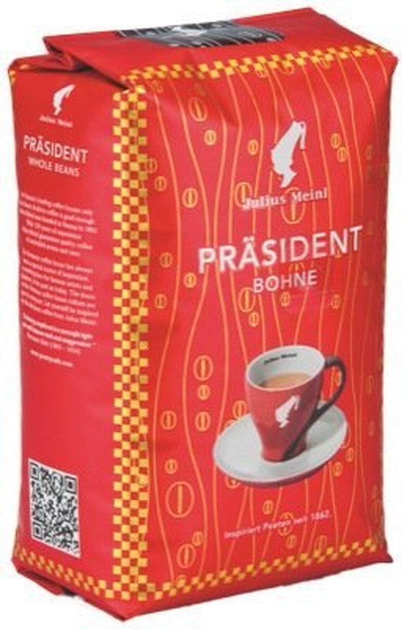 Julius MEINL Caffè President, in grani, 5 confezioni da 500 g ciascuna, totale 2,5 kg