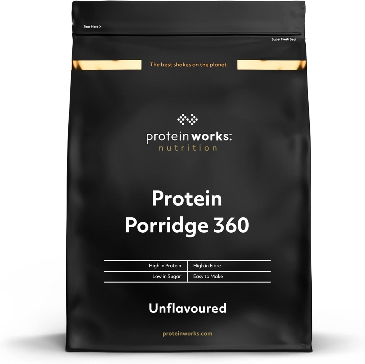 Protein Works - Porridge Proteico 360 | Mito Ulteriori vitamine e minerali | Proteinreiches Frühstück | Kalorienarme Haferflocken | 13 Porzioni | Naturale | Titolo predefinito del negozio Naty di cereali da 1 kg