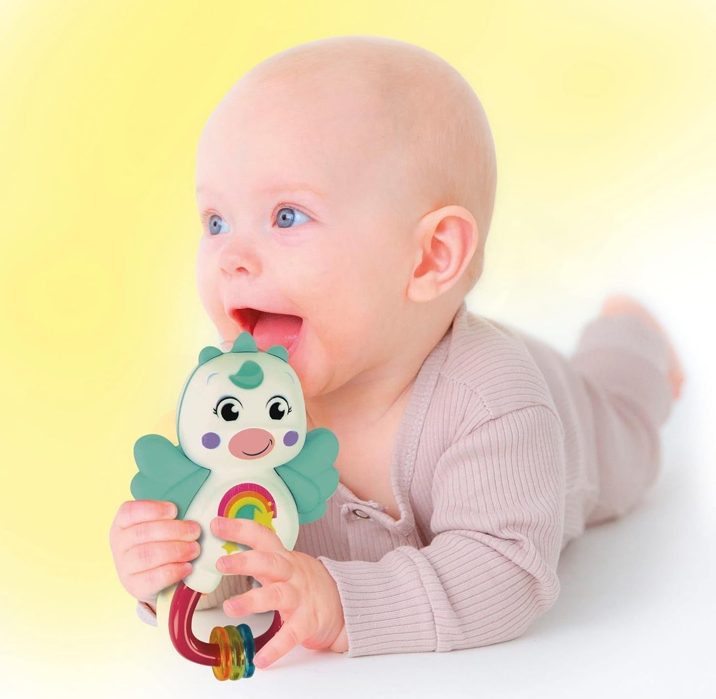 Clementoni 17778 - Sonaglio Unicorno - Sonaglio Neonato Con Massaggiagengive, Giocattolo Bambini 3 Mesi, Rafforza Le Capacità Motorie E Sensoriali - Made in Italy Jucarii Bebe Naty Shop