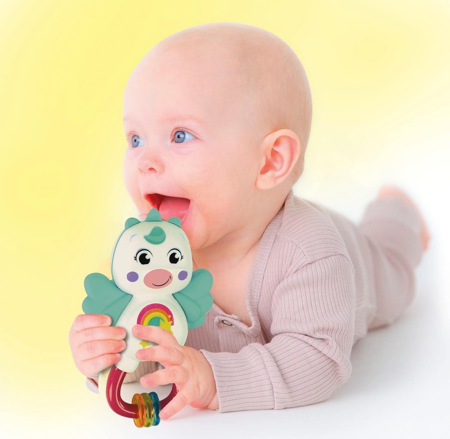 Clementoni 17778 - Sonaglio Unicorno - Sonaglio Neonato Con Massaggiagengive, Giocattolo Bambini 3 Mesi, Rafforza Le Capacità Motorie E Sensoriali - Made in Italy Jucarii Bebe Naty Shop