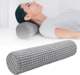 Rullo per il collo con copertura, cuscino da viaggio in memory foam 11X45 cm, cuscino per il collo in peluche lavabile in loco per alleviare il dolore al collo, cuscino per il collo per casa, ufficio, viaggio Cilindro rotondo Cuscini ortopedici cervicali per yoga Naty Shop Default Title