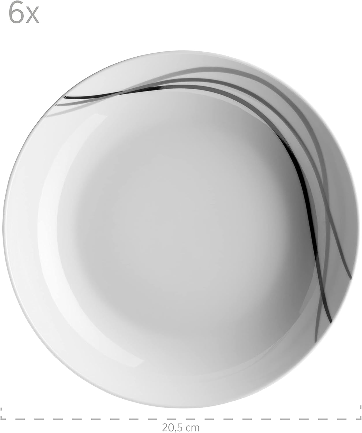 Servizio da tavola combinato Mäser, porcellana TAJO, bianco, 40 x 60 x 40 cm