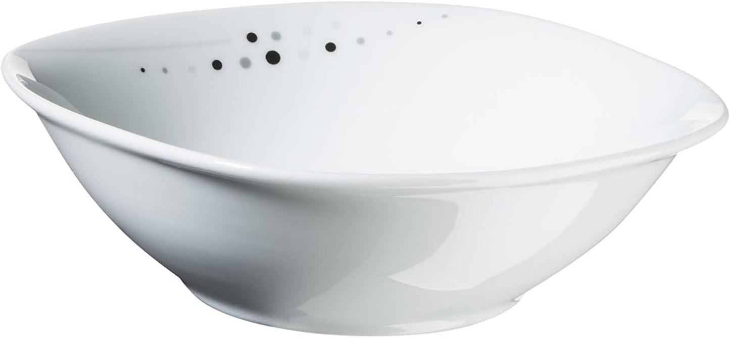 Set di stoviglie combinate da 42 pezzi serie Mäser Fadilla Set di stoviglie in porcellana per 6 persone bianco nero grigio